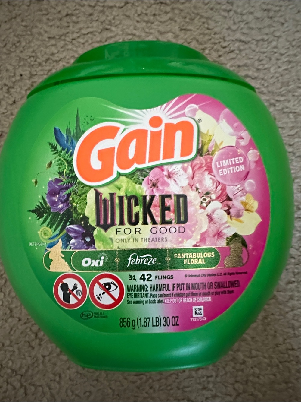 Gain Wicked For Good Fantabulous Floral Laundry Pacs - Green